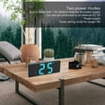 thumbnail image 4 of Digital Alarm Clock, Desktop LED Mirror Clock USB Battery Powered Small Sound Activated Large Font Blue Number With Temp Display For Bedroom, 4 of 8