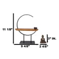 thumbnail image 2 of Zen Metal Crescent Amitabha Buddha With Lotus Incense Burner Meditation Tool, 2 of 9