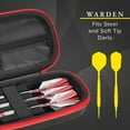 thumbnail image 2 of Casemaster Warden Dart Case, Holds 3 Darts and Accessories, Red, 2 of 8