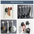 thumbnail image 2 of Emlimny Adhesive Wall Hooks, 304 Stainless Steel Shower Heavy Duty Waterproof Sticky Hooks for Hanging Towels, Coat, hat (4 Pack), 2 of 7