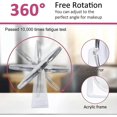 thumbnail image 2 of Transparent Double Sided Rotating Tabletop Makeup Mirror Square Oval Tabletop Dressing Mirror, 2 of 3