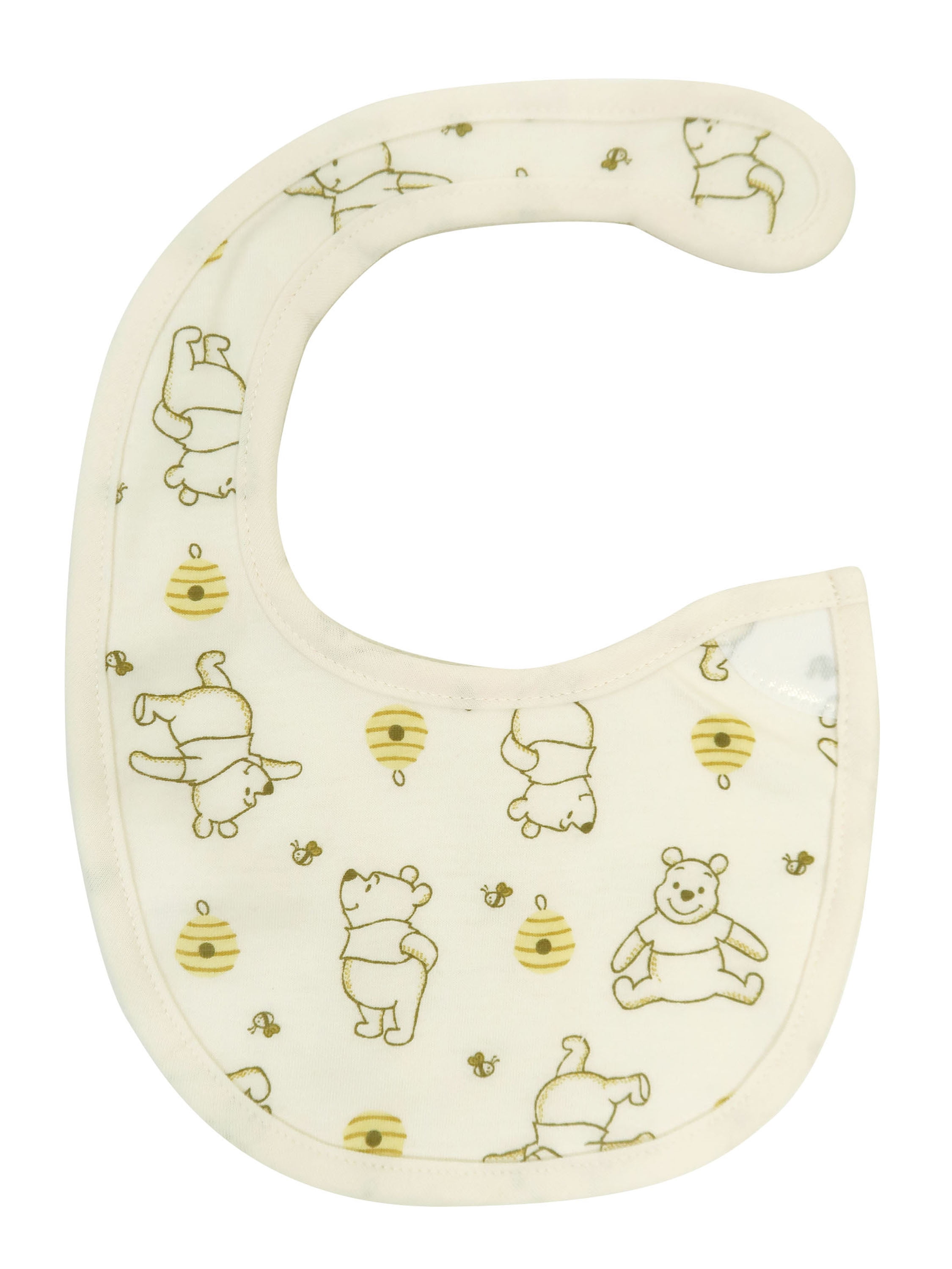 Disney Winnie the Pooh 3 Pack Newborn Side Closure Bibs