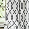 thumbnail image 4 of Decoultimatex Black White Full Blackout Curtains Thermal Insulated Geometric Drapes for bedroom 52 X 84 Inch Long, Back Tab,2 Panels, 4 of 6