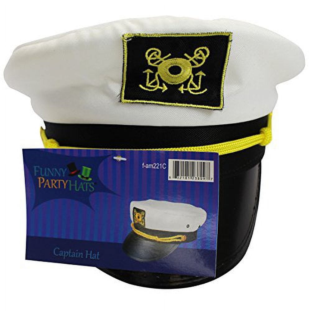 Funny Party Hats Yacht Captain Hat Sailor Cap, Skipper Hat, Navy