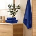 thumbnail image 3 of MALLONI HOME Ultra Soft 3 Pack Cotton Towel Set, Contains a Bath Towel 28x55 inch, a Hand Towel 16x24 inch & a Wash Coth 12x12 inch, Ideal Everyday use, Compact & Lightweight - Navy Blue, 3 of 6