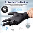 thumbnail image 3 of Guantes de Nitrilo Negro 100 Piezas - Libres de Látex y Vinil - Sin Polvo - Multiusos Talla Grande, 3 of 5