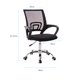thumbnail image 3 of Silla de oficina con malla, ruedas giratorias de 360 °, sillas de escritorio, altura ajust Romacci Asiento, 3 of 7