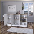 thumbnail image 7 of Kitchen Island with 2 Doors & 3 Open Shelves | 35.6” H x 59” W | Contemporary | Melamine, 7 of 7