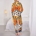 thumbnail image 3 of KLL Fall Farmhouse Pumpkins1 Print Women's Long Sleeve Pajamas with Pants Sleepwear Loungewear 2 Set-XX-Large, 3 of 8