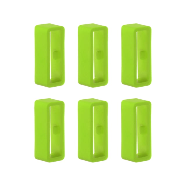 6uds Reloj Correa Lazo Cierre Anillos 16mm Caucho Reloj Soporte Guardián Silicona para Reloj Correa, Verde