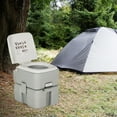 thumbnail image 2 of Gymax 5.3 Gallon Portable Travel Toilet Outdoor Camping Toilet w/ Piston Pump Flush, 2 of 10