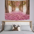 thumbnail image 3 of GZHJMY Tapestry Romantic Tunnel of Pink Flower Trees Tapestry Wall Hanging Decorative Wall&nbsp;Blanket&nbsp;Bedding Tapestry for Bedroom Living Room Dorm 60"x51" Gift Decor, 3 of 7