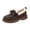 Coffee, variant on Fleece Lined Suede Moccasin Loafers Winter Casual Strolling, Fabric Bowknot House Shoes Family Living Room Wear, Comfortable Thermally Insulated Footwear Daily Outdoor Walking, Black 6