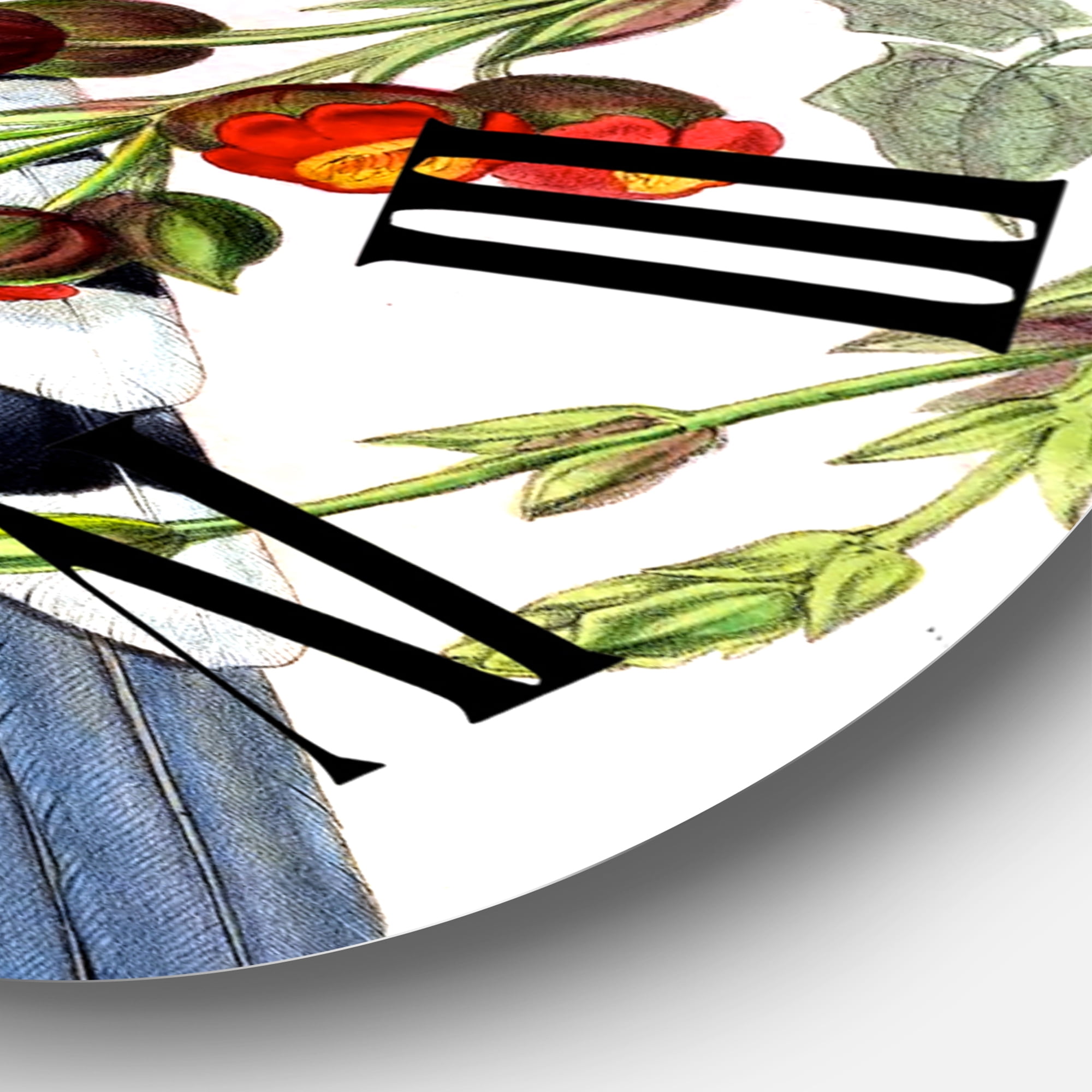 Designart 1 in Quartz Farmhouse Wall Clock
