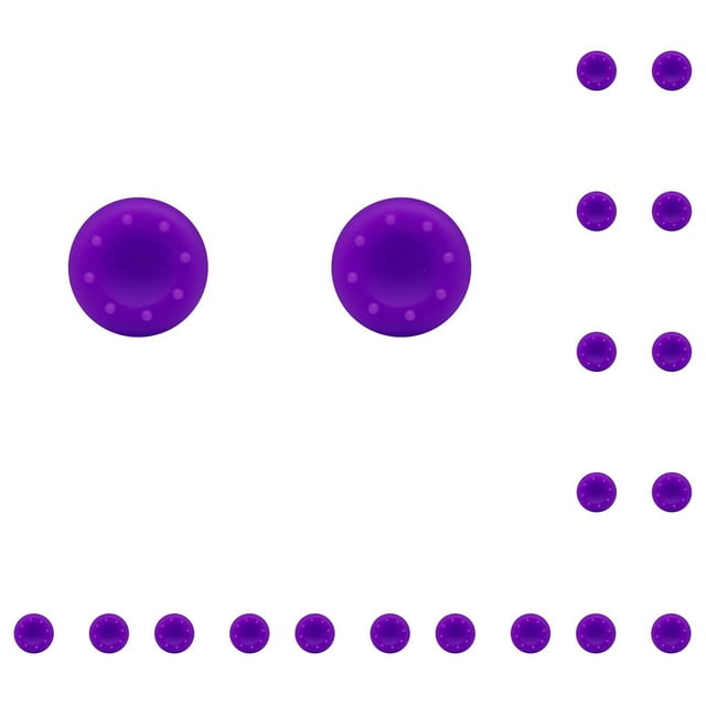 Inteprter 2 piezas Gamepad Thumbstick fundas protectoras de silicona Joystick Caps controlador de juegos accesorios piezas de repuesto púrpura Violeta 10Conjunto