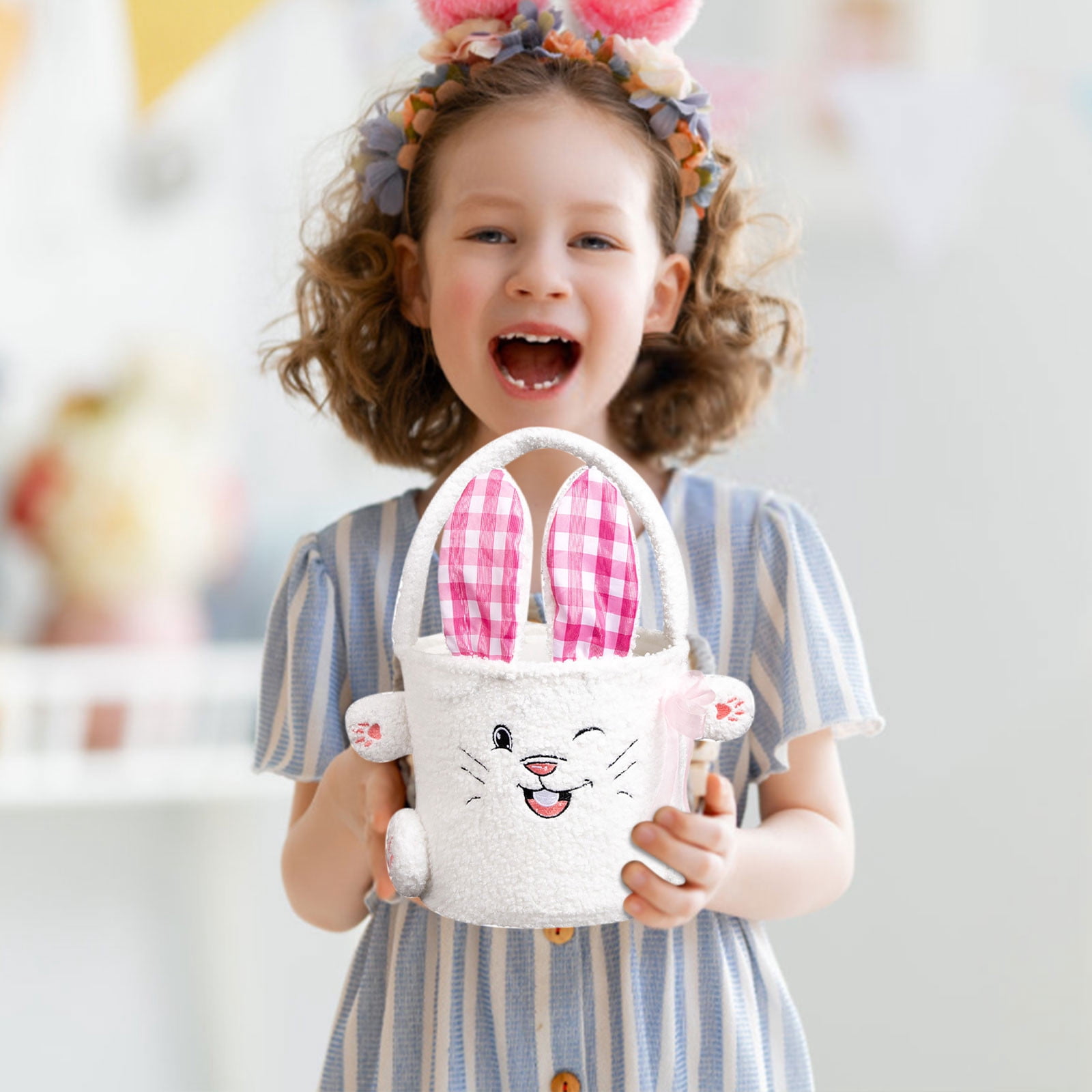 Easter Decoration Easter Bunny Candy Bag Storage Basket
