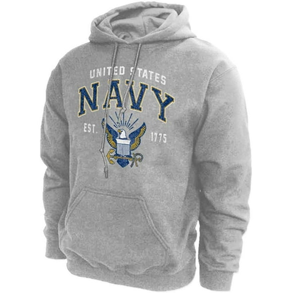 U.S. Navy Hoodie Sweatshirt Vintage Logo - Large