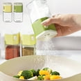 thumbnail image 1 of Glass Condiment Jars Quantitative Condiment Control Seasoning Jar Glass Kitchen Spice Dispenser with Measurement Function 1Pcs 12.45x6x6cm Green Rkxzt, 1 of 9