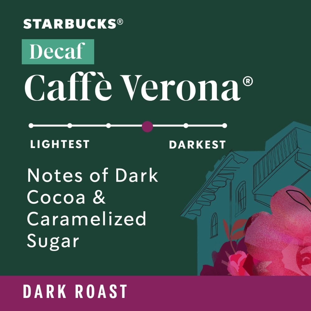 2X-Starbucks Decaf Caffe Verona Dark Roast Ground Coffee - 12 oz