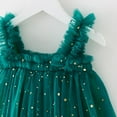 thumbnail image 4 of Coerni Girls Sequined Tulle Tutu Dress Candy Color Straps Sleeveless Pompoms Dresses Layered Ruffle Princess Dress 1-6 Years, 4 of 9