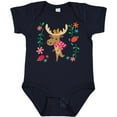 thumbnail image 3 of Inktastic Woodland Moose Spring Flowers Girls Baby Bodysuit, 3 of 5