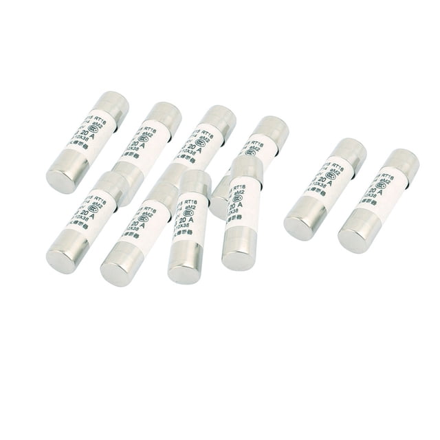 Unique Bargains 10 Pcs 500V 20A Faible Capacité de Cassage Cartouche 10x38mm Fusibles en Céramique