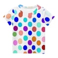 thumbnail image 5 of Zpanxa T-Shirts pour Tout-Petites Fille à Pois Col Rond Manches Courtes Haut Décontracté Polyester Spandex 11-12 Ans, 5 of 5