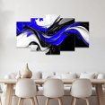 thumbnail image 3 of ZHONGYUTONG Blue Black White Abstract Wall Art Large 5 Pieces Wall Decor Canvas Prints Modern Living Room Bedroom Office Home Decor Framed (8x14inx2pcs 8x18inx2pcs 8x22inx1pcs), 3 of 5