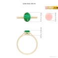 thumbnail image 5 of Angara Natural 1.1 Ct. Emerald Solitaire Ring in 14K Yellow Gold for Women (Ring Size: 3.5), 5 of 10