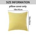 thumbnail image 5 of Unique Bargains Solid Couch Sofa Chenille Throw Decorative Pillow Covers (2 Count) Yellow 18" x 18", 5 of 6
