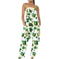 thumbnail image 2 of Styesk Pantalons pour Femmes Combinaisons Sans Manches Amples en Lin Jambes Larges, 2 of 5