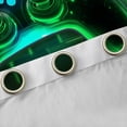 thumbnail image 4 of Castle Fairy Teens Green Gamepads Black Out Curtains,Futuristic Cubes Curtains Pack of 2 (42x63 Each),Galaxy Universe Bedroom Curtains,Lightweight Room Decor, 4 of 6