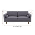 thumbnail image 5 of CorLiving Mulberry Mid-Century Modern Gray Couch and Chair Set - Elegant Sofa and Chair Sets for Living Room - Complete Sofa and Chair Set of 2– Luxurious Sofa Chair Furniture Combo, 5 of 12