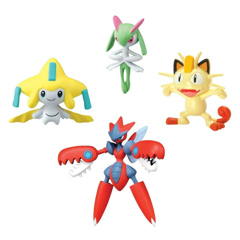 Pokemon XY Mega Scizor, Jirachi, Meowth Kirlia Mini Figure