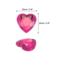 thumbnail image 2 of Uxcell 20Pcs Acrylic Flat Back Rhinestones 20mm/0.8 inch Heart Artificial Gemstone for Crafts Jewelry Making Peach Red, 2 of 7