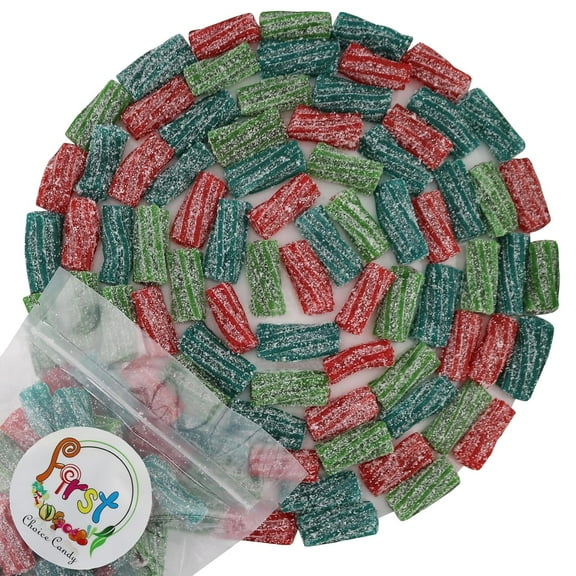 FirstChoiceCandy Sour Licorice Twist Bites, Twisteroos Pectin Filled Sour Bites (2.2 Pound, Assorted)