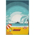 thumbnail image 2 of Unique Loom Outdoor Coastal Collection Area Rug - Beach Day (4' 1" x 6' 1" Rectangle Multi/Navy Blue), 2 of 9