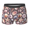 thumbnail image 6 of Men's Boxer Briefs, Conch Starfish Shell Soft Comfy Mens Underwear Boxer Briefs Breathable With Widen Waist, 6 of 7