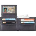 thumbnail image 1 of Genuine Leather RFID Blocking Wallets Mens Wallet Bifold Classic_Special Gift, 1 of 5