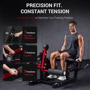 GMWD Leg Extension and Curl Machine LE08 2.0, Adjustable Leg Curl Machine with Plate Loaded, Seated Leg Extension and Lying Curl Machine for Home Gym, Leg Workout Equipment