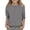 Gray, variant on Girls Blouses Size 10-12 Girls Crewneck Tops Girls 3/4 Sleeve Shirt Solid Color Shirts for Teen Girls Eyelet Shirt Plus Size