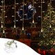 thumbnail image 1 of Cortina de luces navideñas con forma de estrella, decoración para fiestas y hogares. Incluye 16 estrellas, 80 mini luces LED y 3,5 metros de guirnalda para decoración navideña., 1 of 7