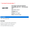 thumbnail image 2 of Front Upper Control Arm Shaft Kit - Compatible with 1975 - 1996 Chevy G30 1976 1977 1978 1979 1980 1981 1982 1983 1984 1985 1986 1987 1988 1989 1990 1991 1992 1993 1994 1995, 2 of 2