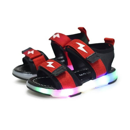 

〖Roliyen〗Girls Sandals Sandals Run Boys Led Luminous Baby Light Sneakers Children Shoes Sport Baby Shoes