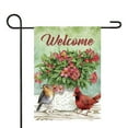 thumbnail image 2 of Welcome Cardinal Bird and Spring Bouquet House Flag 28" x 40", 2 of 3