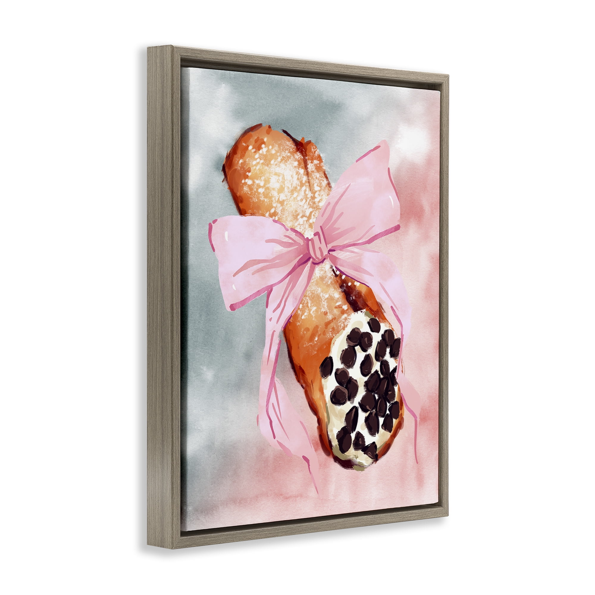 Stupell Industries Glam Cannoli Pastry Food & Beverage Painting Brown Floater Framed Art Print Wall Art, 25 x 31