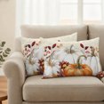 thumbnail image 6 of Outdoor Pillow Covers 20x12 Set of 2, Fall White Pumpkin Waterproof Patio Throw Pillow Covers for Couch Sofa Chair, Thanksgiving Orange Leaves Country Decorative Pillowcases for Throw Pillows, 6 of 9