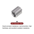 thumbnail image 4 of Uxcell 20 Pack 12# 24 UNC 2D 11mm 304 Stainless Steel Helical Wire Threaded Inserts, 4 of 5