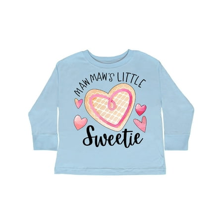

Inktastic Mawmaw s Little Sweetie with Pink Heart Cookie Gift Toddler Boy or Toddler Girl Long Sleeve T-Shirt