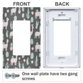 thumbnail image 3 of Yayeee Rocker Switch Wall Plate 3-Gang 6.5"x4.6" Home Decorative Outlet Cover, Cute Llamas Pattern, 3 of 6
